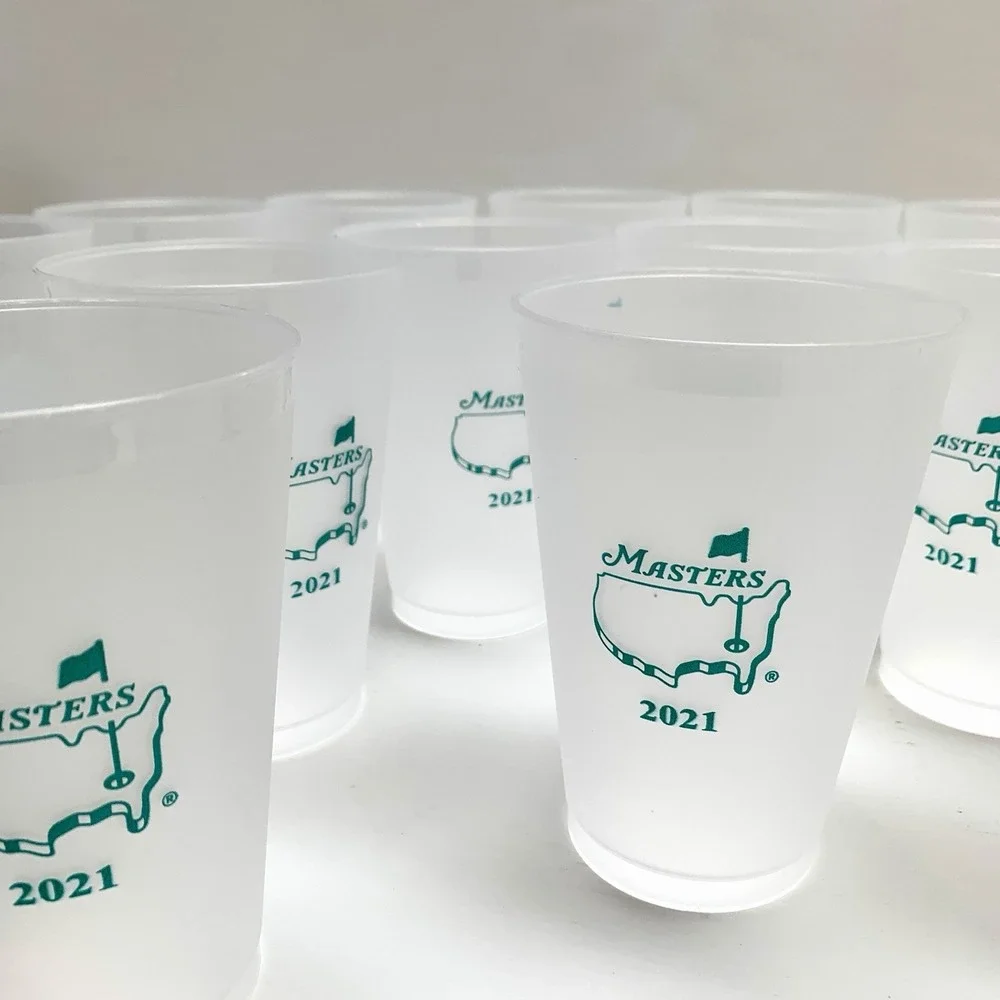 19 x 2021 Masters August National Golf Plastic Drinking Cups Frosted Collectible